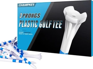Einfache Golf-Tees 83 mm weiß 50er-Pack Kunststoff Fahrer Pfosten Zinken stark langlebig - Bild 1 von 8