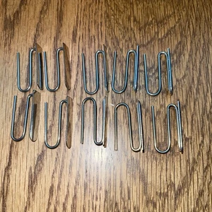 Set (10) Pottery Barn Gardinenhaken 1,5 Zoll Silber Metall Gleitnadeln - Bild 1 von 3