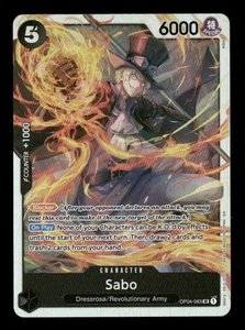 Sabo OP04-083 One Piece Kingdoms of Intrigue SR CASI NUEVO Inglés - Imagen 1 de 2