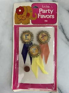 Vintage Kirmes amerikanische Grüße Party Gastgeschenk Paket Preis Bänder 1. 2. 3. - Bild 1 von 1