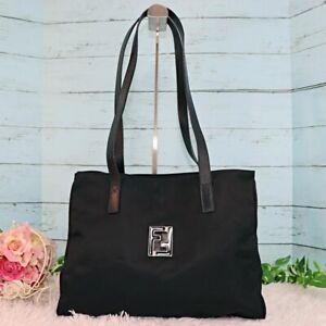 FENDI Authentic Tote Bag Shoulder Bag Women Black Used from Japan