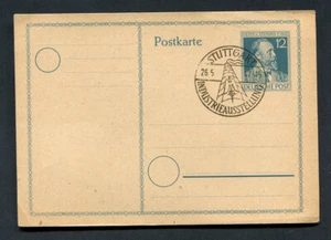 Germany - AMG : Von Stephan stationary from 1947 w/ fancy cancel Stuttgart - CTO - Picture 1 of 1