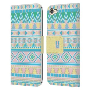 HEAD CASE DESIGNS CANDY TRIBAL LEATHER BOOK WALLET CASE FOR APPLE iPOD TOUCH MP3 - Picture 1 of 10