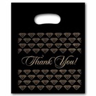 Black Thank You Merchandise Plastic Retail Handle Bags 3 Sizes to Choose From