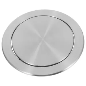 Stainless Steel Trash Can Lid Bin Cover Swinging For Tabletop - Picture 1 of 12