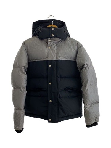 GUCCI Piumino 44 Nylon Nero Motivo Totale 553281 Z4218 Cappuccio Staccabile