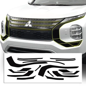 Fits Mitsubishi Outlander 22-25 Middle Grille Chrome Delete Decal Blackout Vinyl - Picture 1 of 6