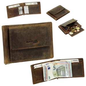 Greenland Nature Montana Herren Dollarclip Leder Geldbörse Geldbeutel Clip braun - Bild 1 von 6