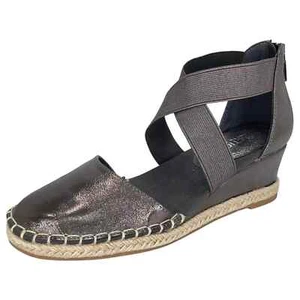 Kenneth Cole Reaction Clo X Band Womens Wedge Sandal Pewter US Size 8 M - Picture 1 of 6