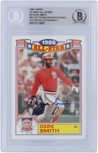 Ozzie Smith Cardinals Signed 1987 Topps All Star #5 BAS Fanatics Card - Picture 1 of 3