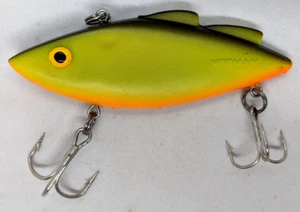 Vintage Bill Norman Lures N Ticer Chartreuse/Blk 3" Lipless Crankbait Lure - Picture 1 of 4