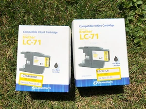 Two DataProducts LC – 71 Black Ink Cartridge – Replaces Brother FREE SHIPPING - Picture 1 of 3