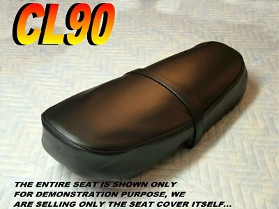 CL90 New seat cover Honda 1967-70 CL 90 Scrambler ALL BLACK 060A - Image 1 of 3