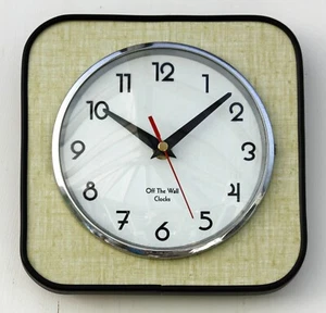 NEW 20cm Retro Style Wall Clock Handmade Mid Century Vintage French Formica Gift - Picture 1 of 3