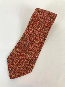 BRIONI Mens Tie 100% Silk Made in Italy Red/Yellow 58x 3.75 Colorful Free Ship - Picture 1 of 13