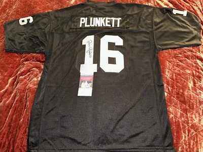 Raiders Jim Plunkett Signed New Jersey SB XV MVP JSA COA - Image 1 of 4