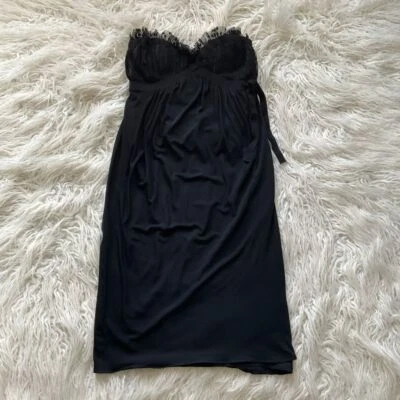 Vestido de seda superior con estampado de encaje de puntos GIAMBATTISTA VALLI Foto 1 de 4