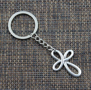 Llavero Infinity Knot Cross Religioso Acabado Plata R - Imagen 1 de 2