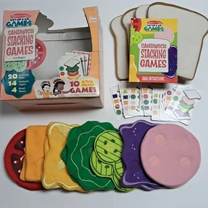 Melissa & Doug Sandwich Stacking Games Get Up & Go Games Complete Bread - Picture 1 of 13