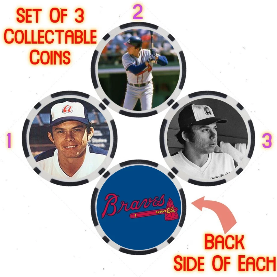 DARRELL EVANS - LEGENDARY BRAVES BASEBALL PLAYER - COLLECTABLE COIN SET - Image 1 of 2