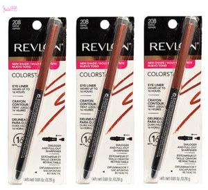 REVLON Colorstay Pencil Crayon Waterproof wSmudger Eye liner (NS) #208 TOPAZ x 3 - Picture 1 of 1