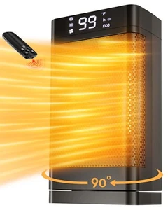 1500W Portable Space Heater, PTC Ceramic, Timer, Quiet Fast Heating, Thermostat - Picture 1 of 8
