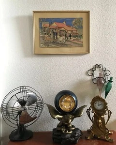 Vintage Volkskunst Gemälde signiert gelistet South Carolina Künstler schwarz datiert 1941 - Bild 1 von 12