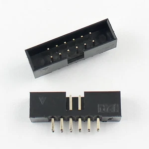 20 Stck. 2 mm 2,0 mm Rastermaß 12 Pin 2x6 gerade Stecker ummantelt Box Header IDC Stecker - Bild 1 von 6