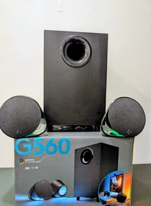 Logitech G560 LIGHTSYNC RGB PC Gaming Speaker 980-001303 - Afbeelding 1 van 5
