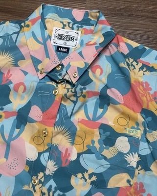 Рубашка на пуговицах RSVLTS Kunuflex Цветной Кактус Desert Dare Mighty Things Размер L - Изображение 1 из 4