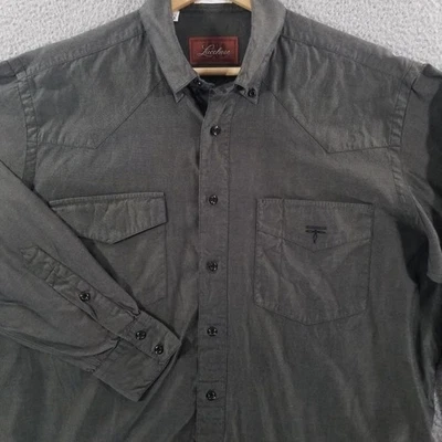 Camisa masculina Lucchese 16,5 33 XL caubói ocidental manga longa botão para cima Oxford - Imagem 1 de 4