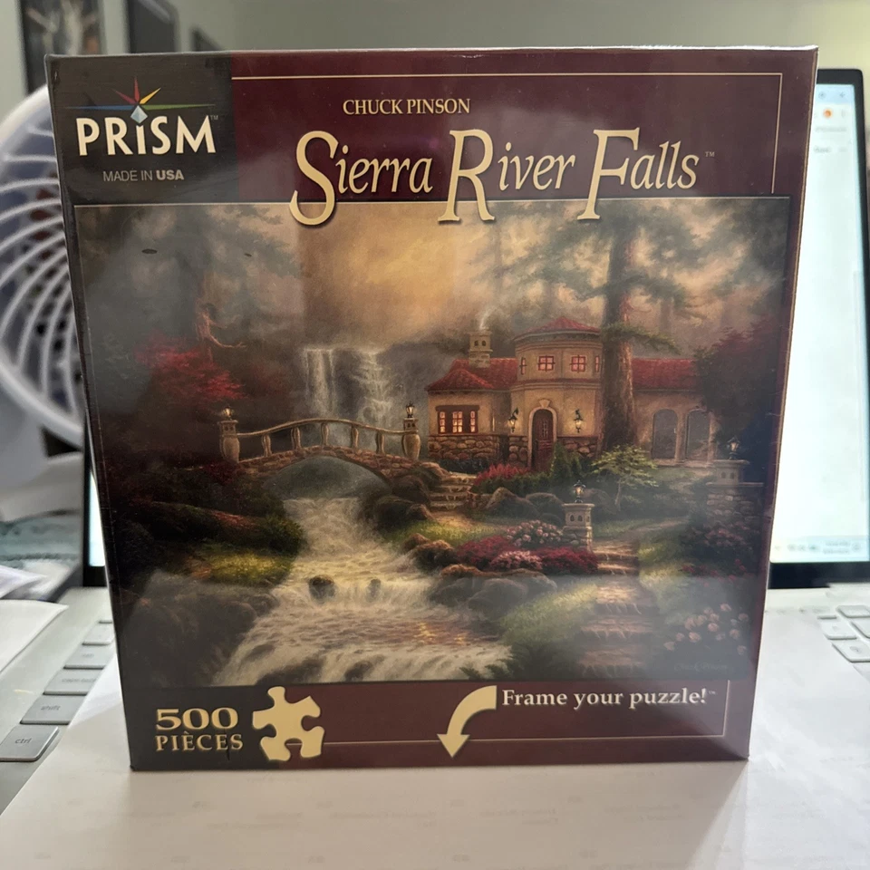 Sierra River Falls - Chuck Pinson 500 Piece Prism Puzzle New in Sealed Box - Image 1 of 4