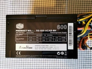 Alimentatore PC CoolerMaster RS-600-ACAB-M4 * Ottime condizioni * 600W - Afbeelding 1 van 5