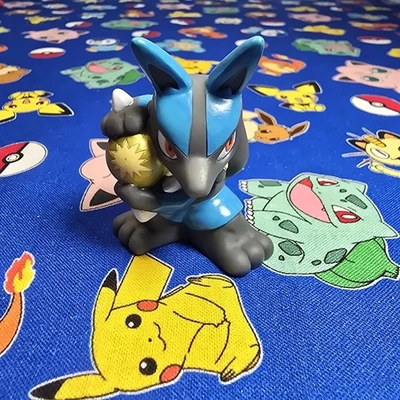 Boneco Pokemon Lucario Finger Puppet 2005 Nintendo Bandai PVC Japão EUA Vendedor - Imagem 1 de 4