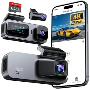 Dash Cam 3 Canales 4K Interior Delantero y Trasero, WiFi 5G Incorporado, 4K+1080P+1080P... - Imagen 1 de 9