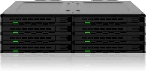 8 Bay 2.5" SAS/SATA HDD/SSD Mobile Rack for 5.25" Bay - ExpressCage MB038SP-B - Picture 1 of 8