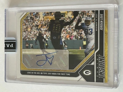 2023 Panini Instant JORDAN LOVE Packers AUTOGRAPH Gold Parallel Card Signed AUTO - Image 1 of 4