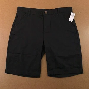 Old Navy Girls Size 18 Black School Uniform Twill Bermuda Shorts NWT - Picture 1 of 7