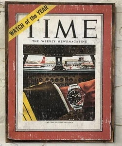 Time Life Magazine watch of the year Rolex GMT Master 6542 cover distressed art - Picture 1 of 7
