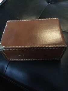 Vintage Leder Play-Mates Reise Spiel Etui mit Karten, Würfeln und zwei Glasflaschen - Bild 1 von 10