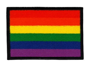 ao66★Parche bandera arco iris para planchar imagen para planchar parche clima 7,9 x 5,5 cm - Imagen 1 de 1