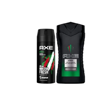 2tlg. Set | Axe Africa Energy Boost Duschgel & 48H Deodorant Body Spray - Bild 1 von 3