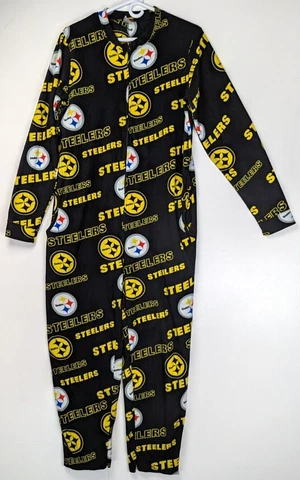 NFL Team Apparel Pittsburgh Steelers one piece union suit pajamas Adult Small Cover