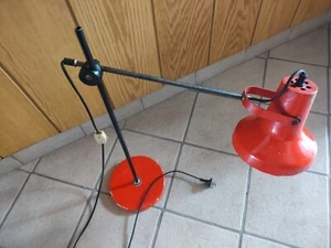 Alte Schreibtischlampe rot RetroTischleuchte Lampe old vintage - Bild 1 von 11