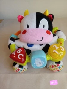 Vtech Cow Lil Critters Moosical Beads Plush Lights Music ABC 123 Black White - Picture 1 of 5