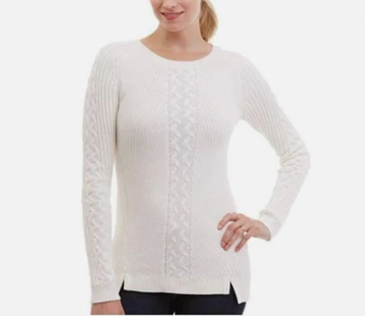 Nautica женщин одиночный кабель трикотажа туника свитер (слоновой кости маленький) NWOTD - Изображение 1 из 4