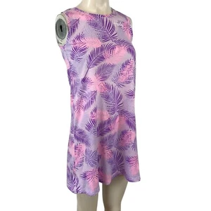 HURLEY - GIRLS 14/16 - PURPLE SLEEVELESS ROUND NECK COTTON BLEND DRESS - Picture 1 of 6
