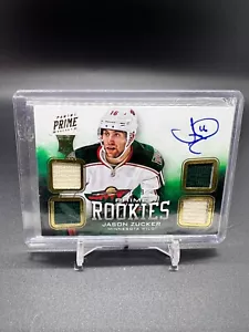 2012-13 Panini Prime #127 Jason Zucker /249 Jersey Autograph Rookie - Picture 1 of 2