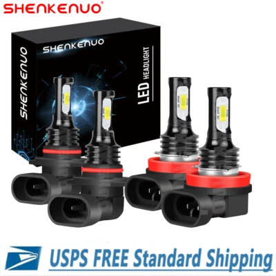 适用于讴歌 ILX 2013 2014 2015 6000K LED 车头灯灯泡套件高/低组合 — 第 1/4 张图片