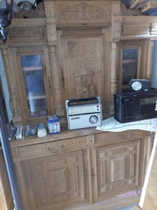 antiker schrank 5türen 2schubladen eilegeböden - Bild 1 von 3